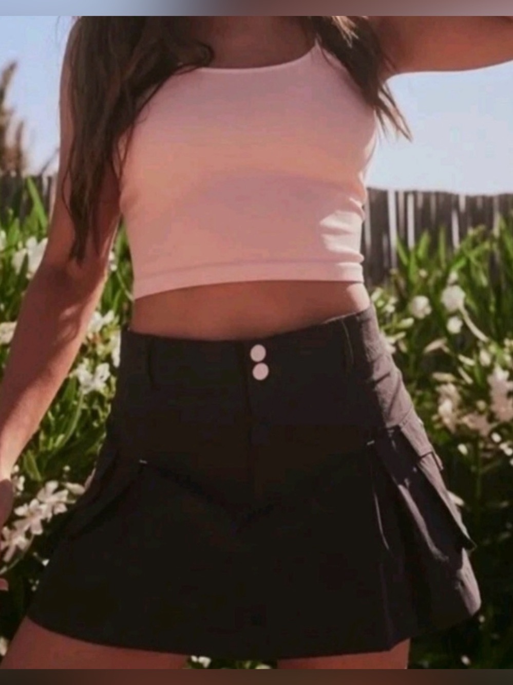 FP Movement Great Yonder Skort Black Utility Cargo Hiking Skort Skirt Small NWOT